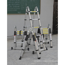 en131 5m aluminium multipurpose extension telescopic ladders